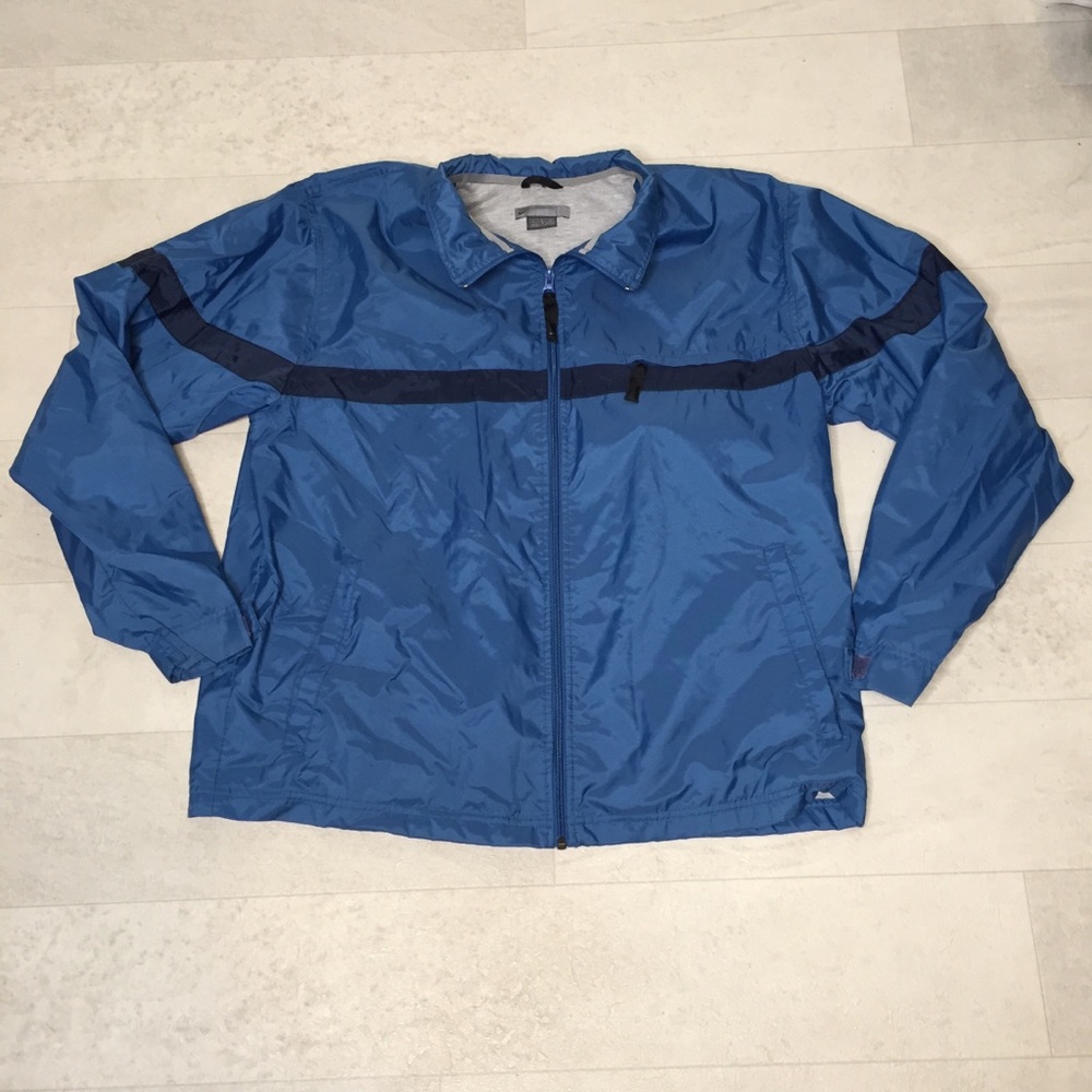 Nike Windbreaker Sz L Blue Jacket H0PAS